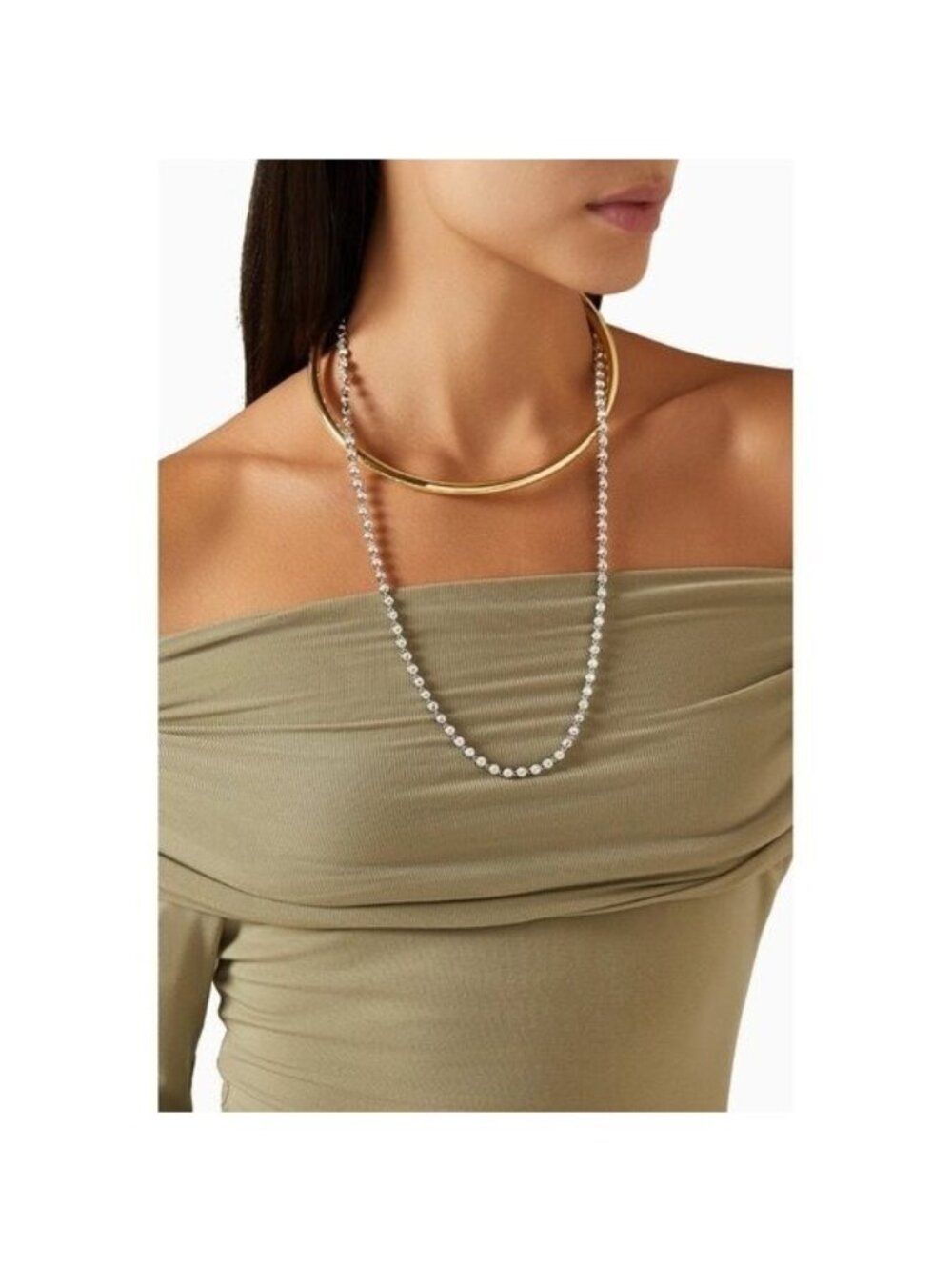 Demarson Talitha Necklace Gold, Silver, & Crystal